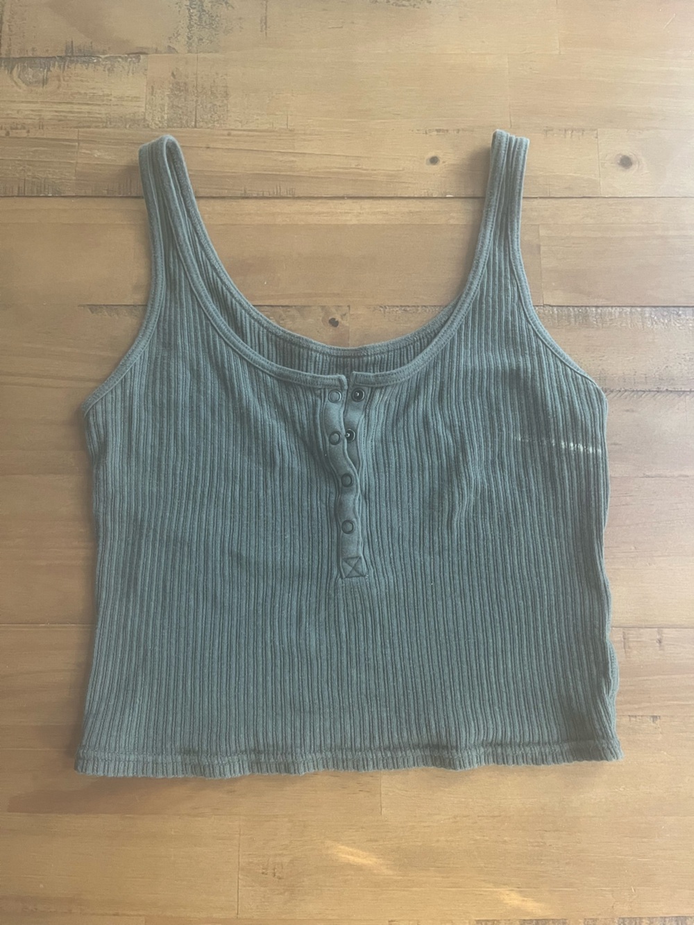 Olive Green Ribbed Tank